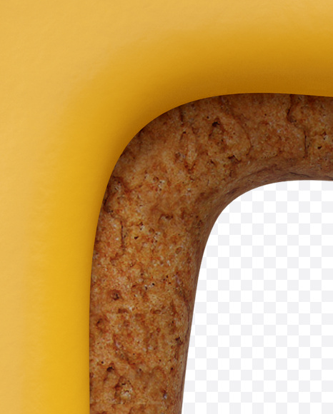 Letter T from I Like Cookies Font on Yellow Images Creative Fonts - S24821