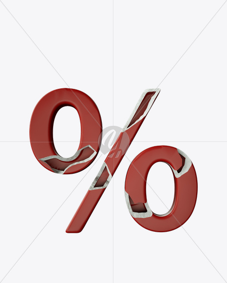 % from Red Porcelain Font on Yellow Images Creative Fonts - S24887