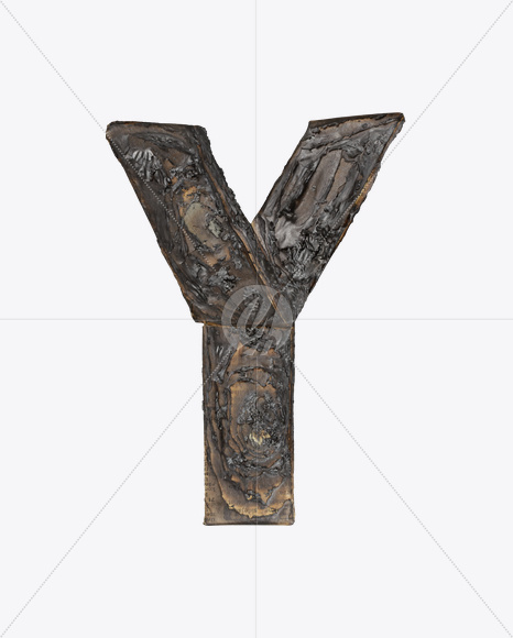 Letter Y from Fahrenheit 451 Font on Yellow Images Creative Fonts - S24915