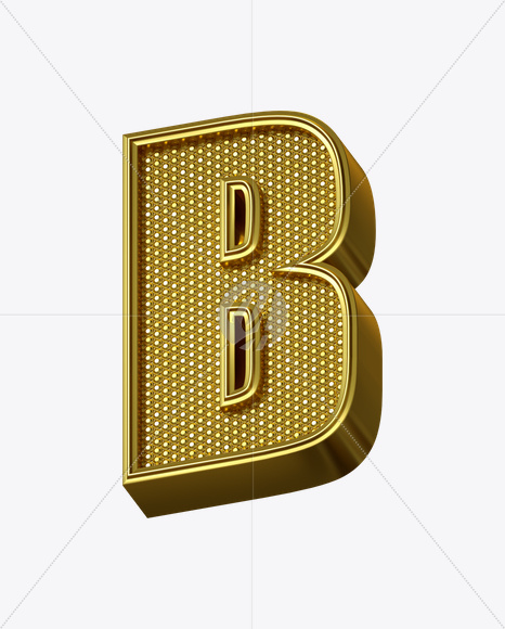 Letter B from Rich Font on Yellow Images Creative Fonts - S24938