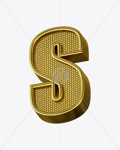 Letter S from Rich Font on Yellow Images Creative Fonts - S24955