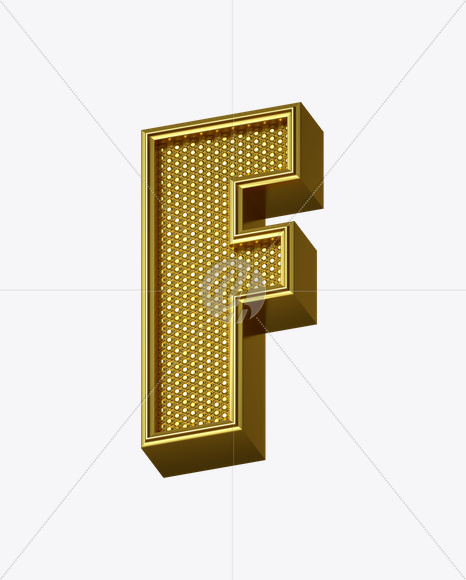 Letter F from Rich Font on Yellow Images Creative Fonts - S24942