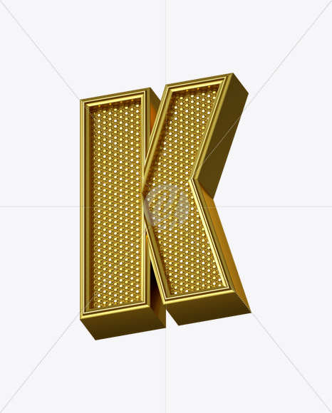 Letter K from Rich Font on Yellow Images Creative Fonts - S24947