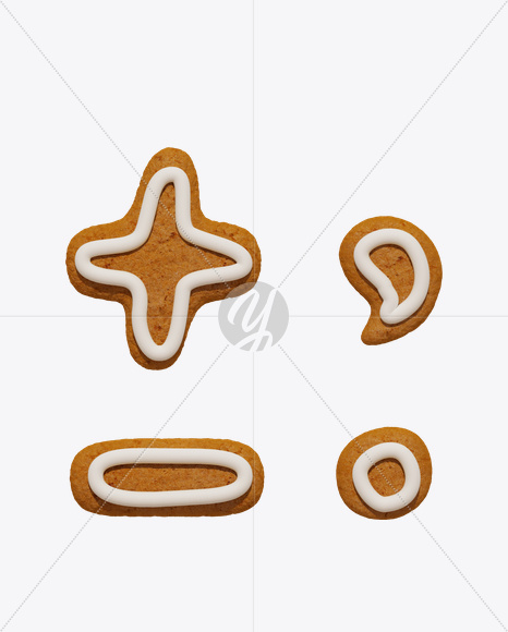 punctuation marks from Christmas Cookie Font on Yellow Images Creative Fonts - S25243