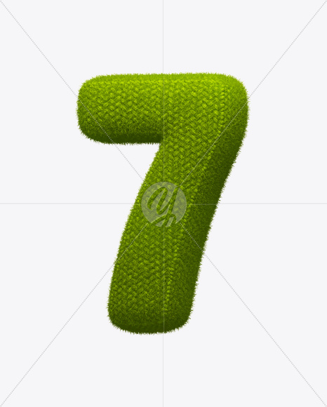 7 from Green Knit Font on Yellow Images Creative Fonts - S25277