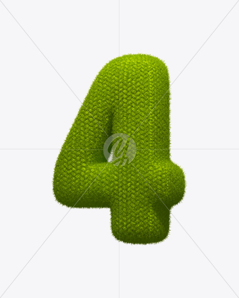 4 from Green Knit Font on Yellow Images Creative Fonts - S25274