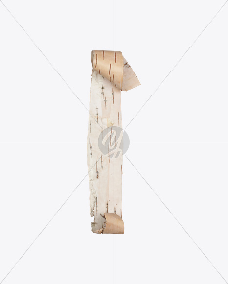 Letter I from Birch Bark Font on Yellow Images Creative Fonts - S25386