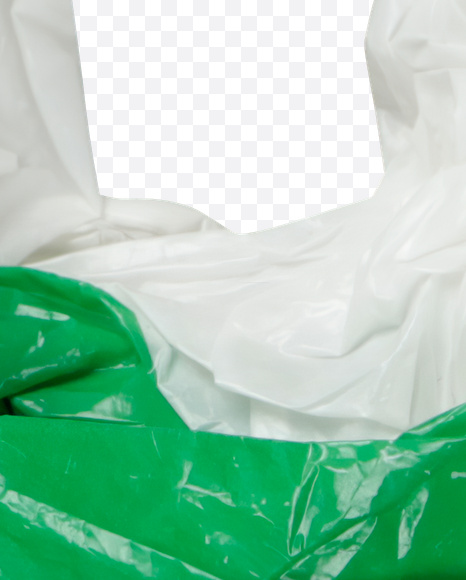 Letter C from Color Plastic Bags font on Yellow Images Creative Fonts - S25558
