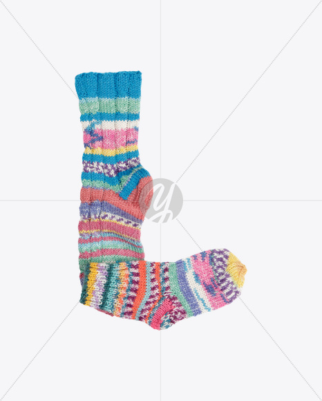 Letter L from Socks Font on Yellow Images Creative Fonts - S25695