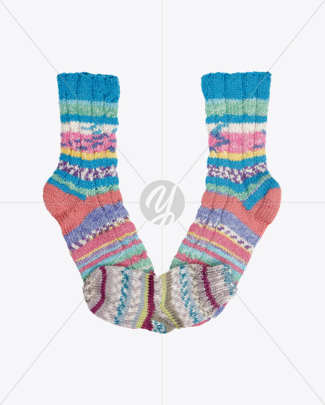 Letter U from Socks Font on Yellow Images Creative Fonts - S25704