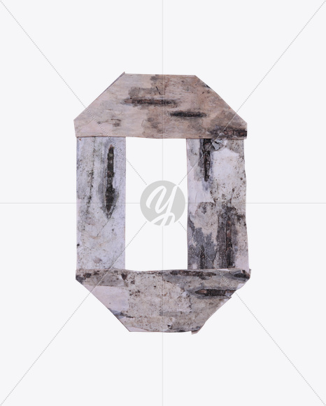 Letter O from Birch Font on Yellow Images Creative Fonts - S25880