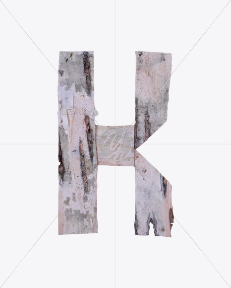 Letter K from Birch Font on Yellow Images Creative Fonts - S25876