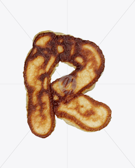 Letter R from Small Pancakes Font on Yellow Images Creative Fonts - S25927