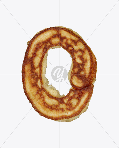 Letter O from Small Pancakes Font on Yellow Images Creative Fonts - S25924