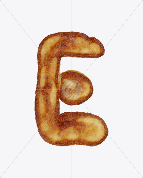 Letter E from Small Pancakes Font on Yellow Images Creative Fonts - S25914