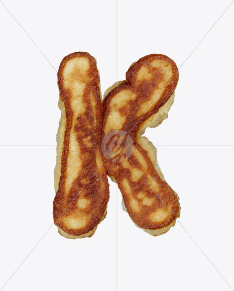 Letter K from Small Pancakes Font on Yellow Images Creative Fonts - S25920