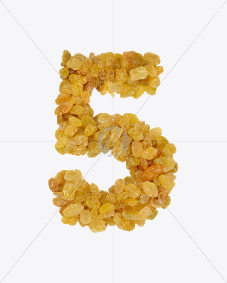 5 from Raisins Font on Yellow Images Creative Fonts - S25993