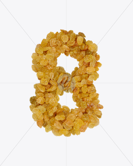 8 from Raisins Font on Yellow Images Creative Fonts - S25996