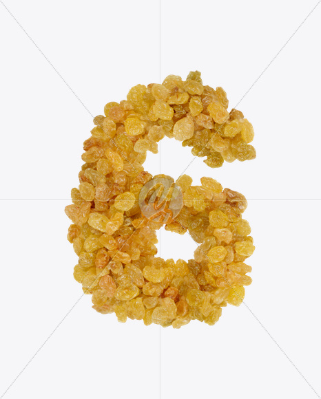 6 from Raisins Font on Yellow Images Creative Fonts - S25994