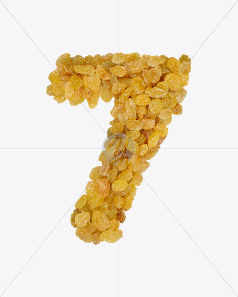 7 from Raisins Font on Yellow Images Creative Fonts - S25995