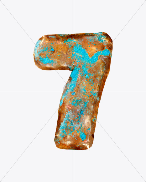 7 from Brass Font on Yellow Images Creative Fonts - S26078