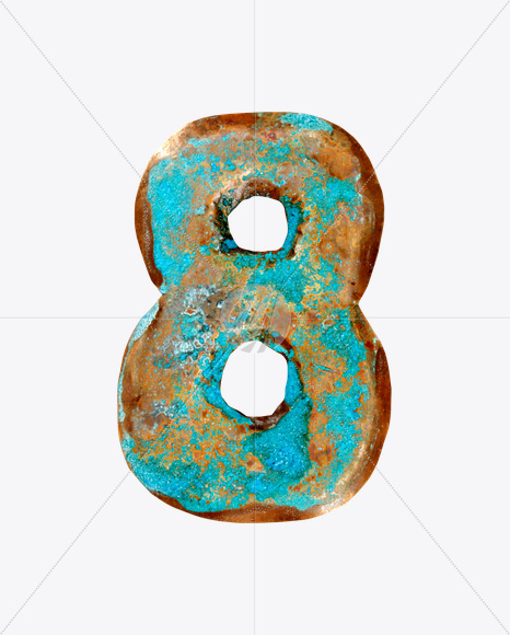 8 from Brass Font on Yellow Images Creative Fonts - S26079