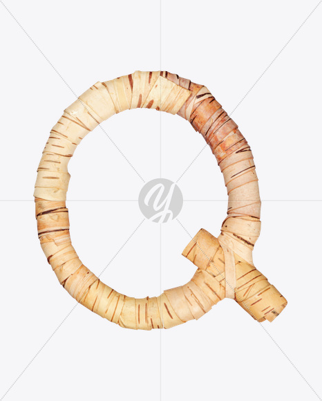 Letter Q from Weaving Font on Yellow Images Creative Fonts - S26156