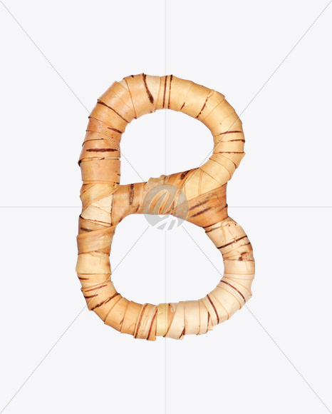 Letter B from Weaving Font on Yellow Images Creative Fonts - S26141