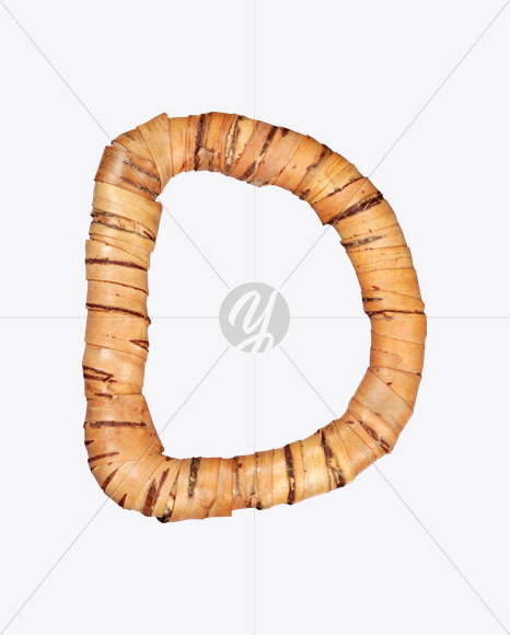 Letter D from Weaving Font on Yellow Images Creative Fonts - S26143