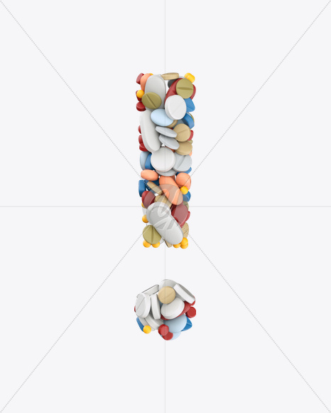 ! from Pills Color Font on Yellow Images Creative Fonts - S26223