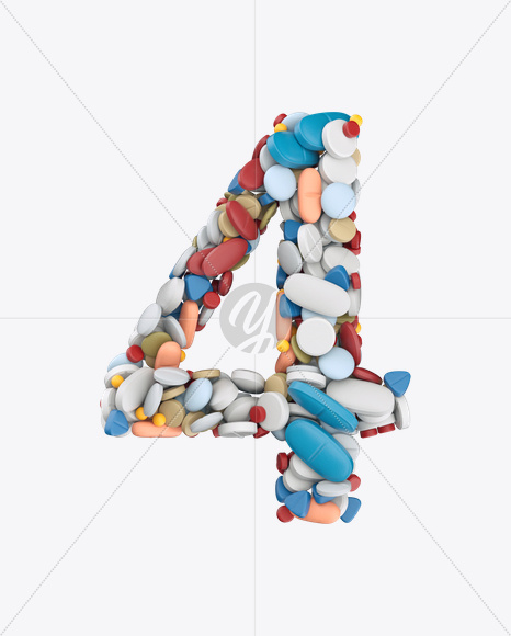 4 from Pills Color Font on Yellow Images Creative Fonts - S26216