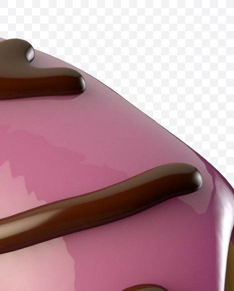 Letter G from Glazed Pink Donut on Yellow Images Creative Fonts - S26241