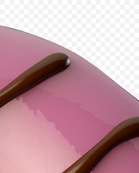 Letter D from Glazed Pink Donut on Yellow Images Creative Fonts - S26238