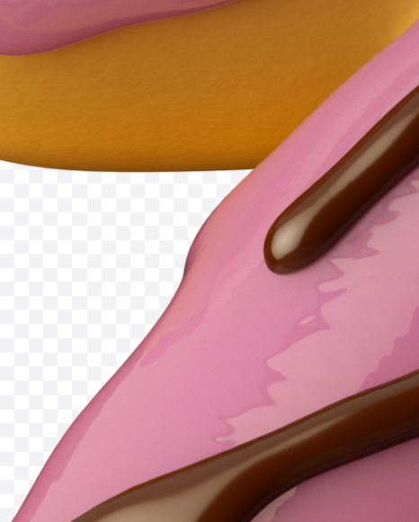Letter Z from Glazed Pink Donut on Yellow Images Creative Fonts - S26260
