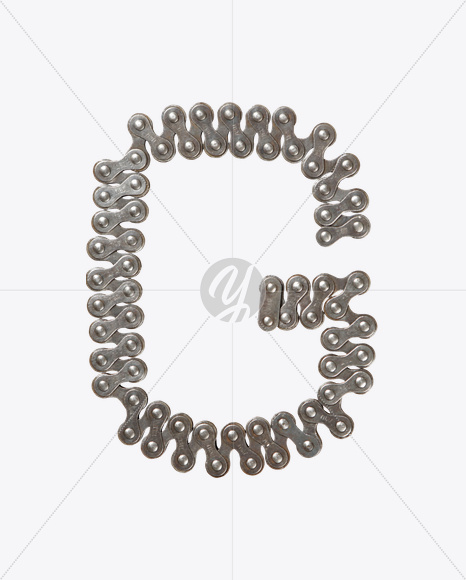 Letter G from Chain Zigzag Font on Yellow Images Creative Fonts - S26285