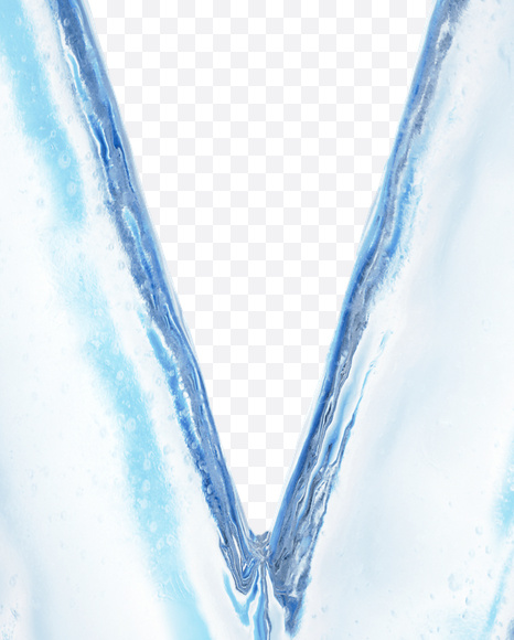 Letter V from Ice Melt on Yellow Images Creative Fonts - S26347