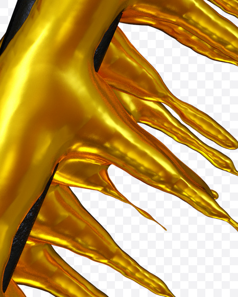 Letter V from No More Gold Font on Yellow Images Creative Fonts - S26393