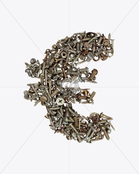 euro from Nuts Bolts Font on Yellow Images Creative Fonts - S26543