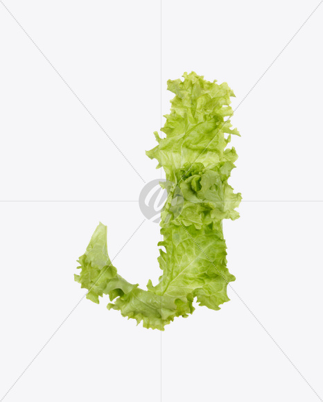 Letter J from Salad Font on Yellow Images Creative Fonts - S26560