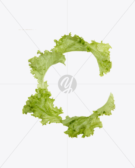 Letter C from Salad Font on Yellow Images Creative Fonts - S26553