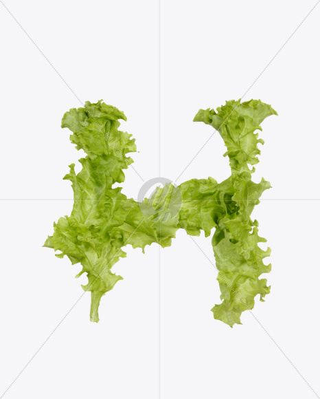 Letter H from Salad Font on Yellow Images Creative Fonts - S26558