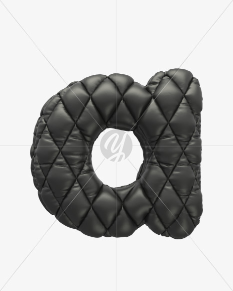 A lowercase from Black Leather Font on Yellow Images Creative Fonts - S28410