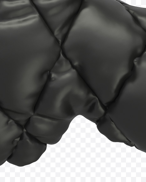 B lowercase from Black Leather Font on Yellow Images Creative Fonts - S28412