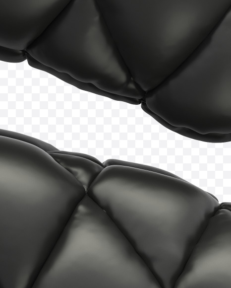 S uppercase from Black Leather Font on Yellow Images Creative Fonts - S28445