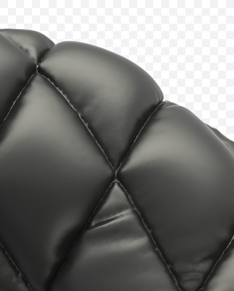 Q uppercase from Black Leather Font on Yellow Images Creative Fonts - S28441