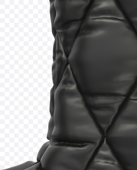 U lowercase from Black Leather Font on Yellow Images Creative Fonts - S28450