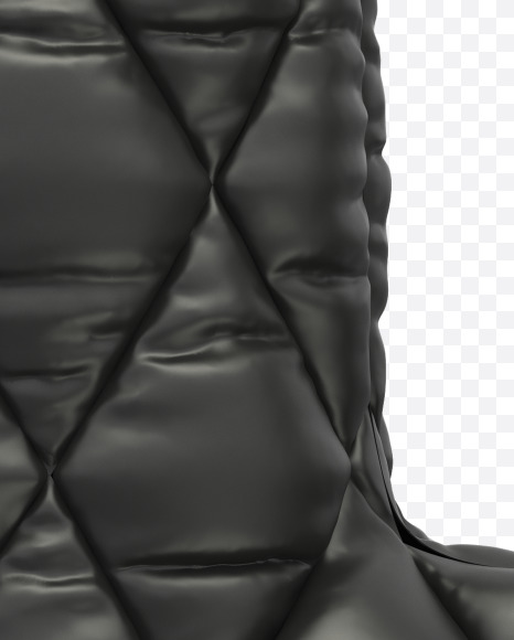 D uppercase from Black Leather Font on Yellow Images Creative Fonts - S28415