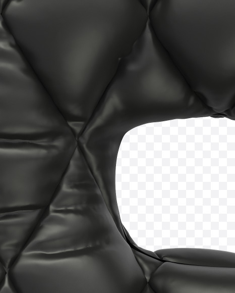 B uppercase from Black Leather Font on Yellow Images Creative Fonts - S28411