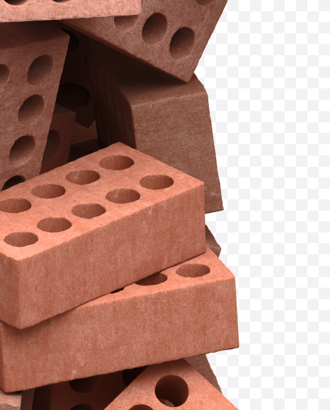 O brick from Brick Font on Yellow Images Creative Fonts - S28611
