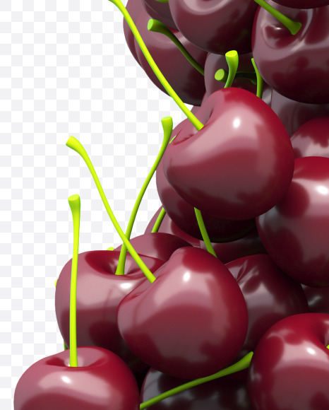 8 cherry from Cherry Font on Yellow Images Creative Fonts - S28921